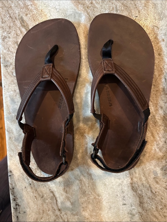 Shamma Shoes - Brown Women's Leather Toe-Post Sandals